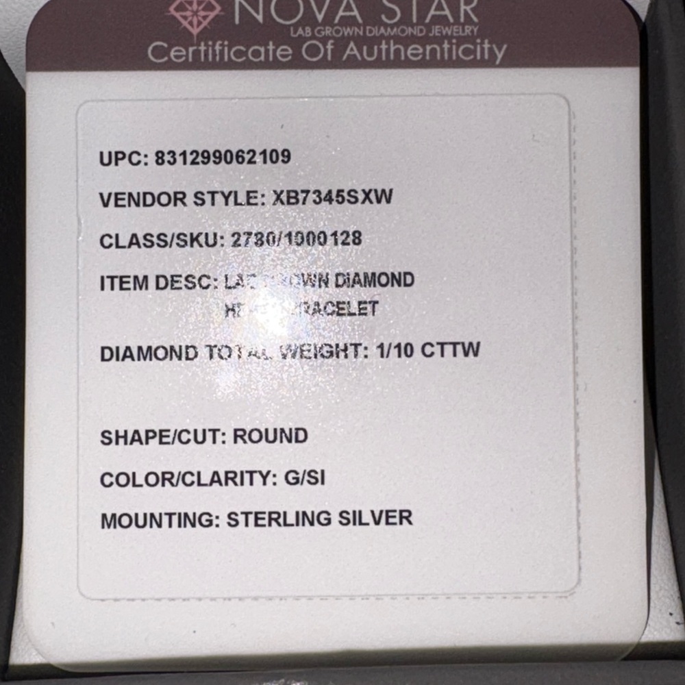 Heart chain diamond bracelet - Picture 4 of 5